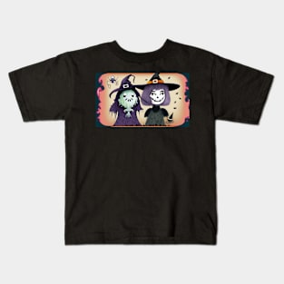 Cartoon Witches with Their Faces Removed Kids T-Shirt